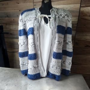 Hand Made Open Front Sparkly Cardigan Sweater